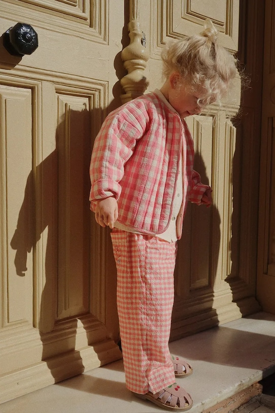 Konges Sløjd spodnie bawełniane dziecięce RHW X KS BELLA PANTS GOTS KS103590