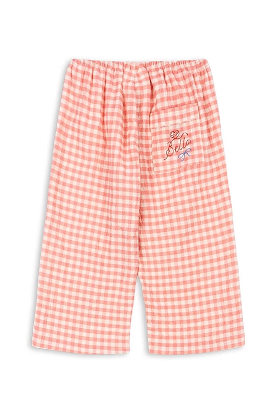 Chłopiec Konges Sløjd spodnie bawełniane dziecięce RHW X KS BELLA PANTS GOTS KS103590 czerwony