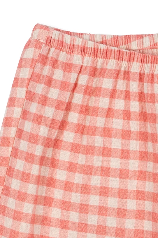 Konges Sløjd spodnie bawełniane dziecięce RHW X KS BELLA PANTS GOTS KS103590 czerwony