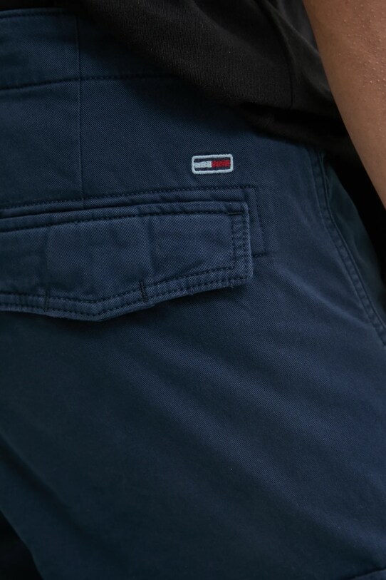 Bavlněné kalhoty Tommy Jeans námořnická modř DM0DM20293