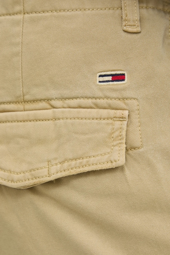 Tommy Jeans pantaloni de bumbac verde DM0DM20293