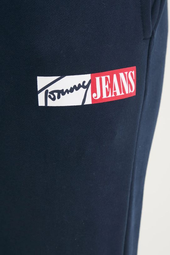 Tommy Jeans spodnie dresowe bawełniane granatowy DM0DM20277