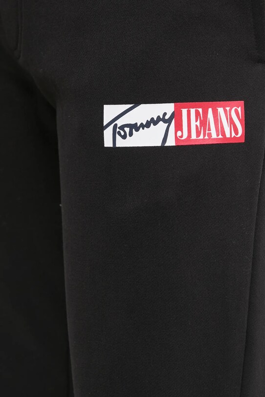 Tommy Jeans pantaloni de trening din bumbac negru DM0DM20277