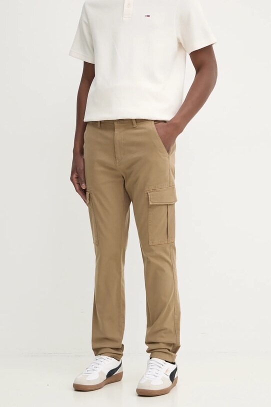 Tommy Jeans pantaloni bumbac verde DM0DM20281