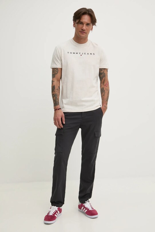 Tommy Jeans pantaloni DM0DM20281 negru SS25