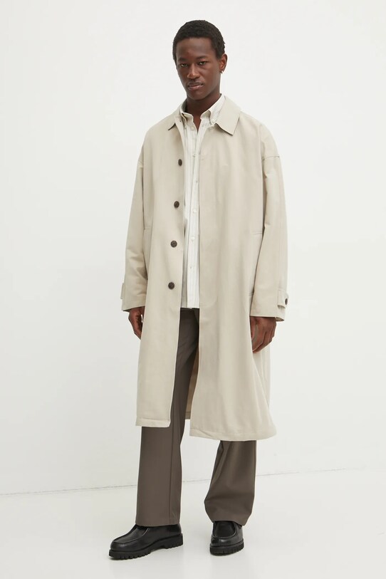 Παντελόνι από μείγμα μαλλιού Les Deux LDM510153 καφέ SS25