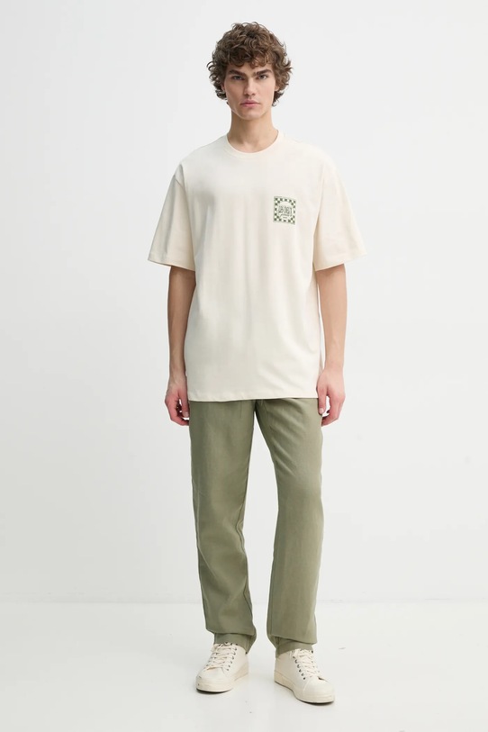 Льняні штани Les Deux LDM510162 зелений SS25