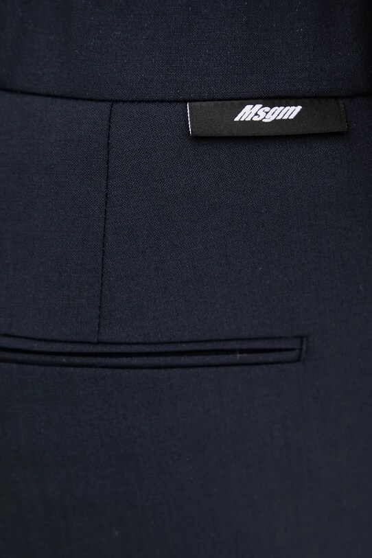 MSGM pantaloni de bumbac 3840MP15.257127 bleumarin