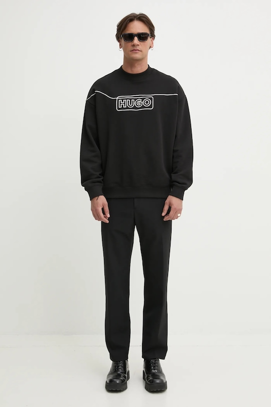 HUGO spodnie 50531277 czarny SS25