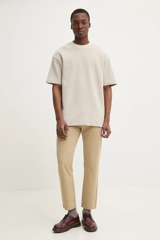 Kalhoty HUGO 50533851 béžová SS25