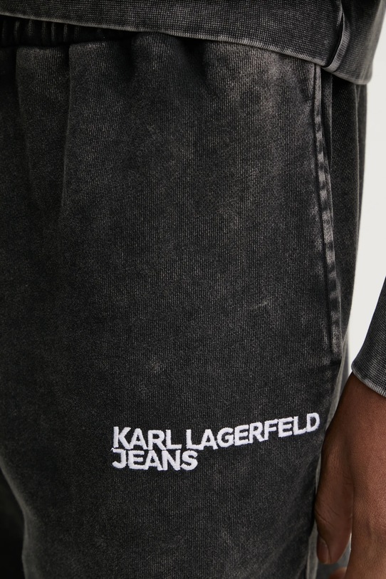Бавовняні спортивні штани Karl Lagerfeld Jeans сірий A1M10056