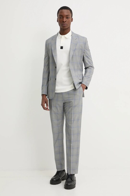 HUGO pantaloni 50531957 gri SS25