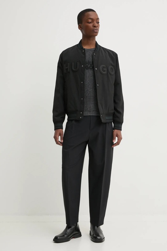 HUGO pantaloni 50532940 negru SS25