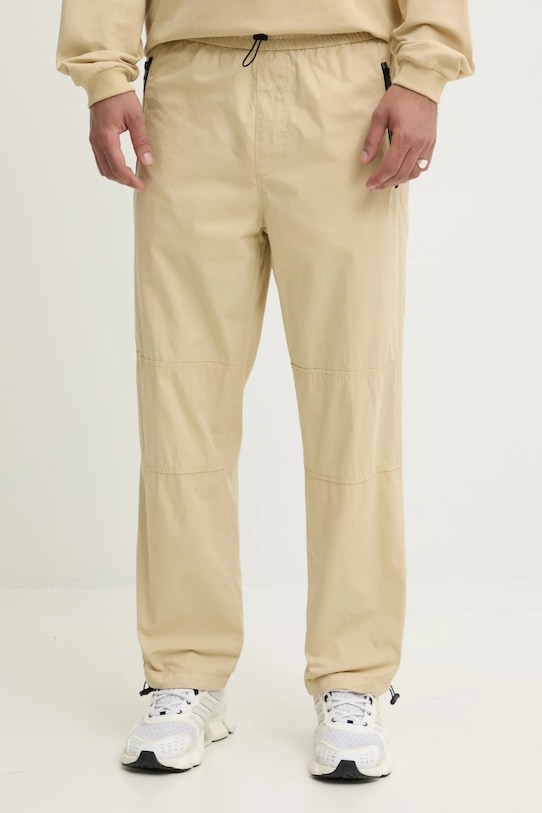 Бавовняні штани HUGO бавовна бежевий 50530916