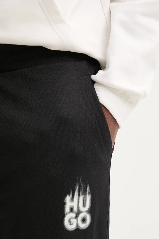 HUGO pantaloni de trening din bumbac negru 50530435