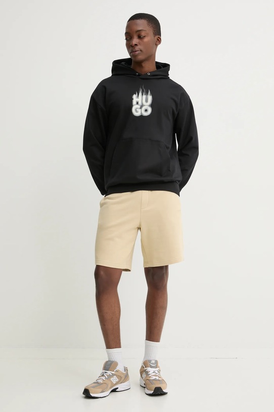 Bavlnené šortky HUGO Dayono 50530696 béžová SS25