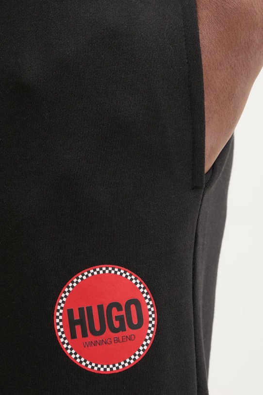 HUGO spodnie dresowe bawełniane czarny 50530656