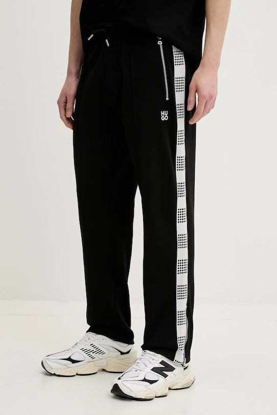 Hlače HUGO pletivo crna 50531301