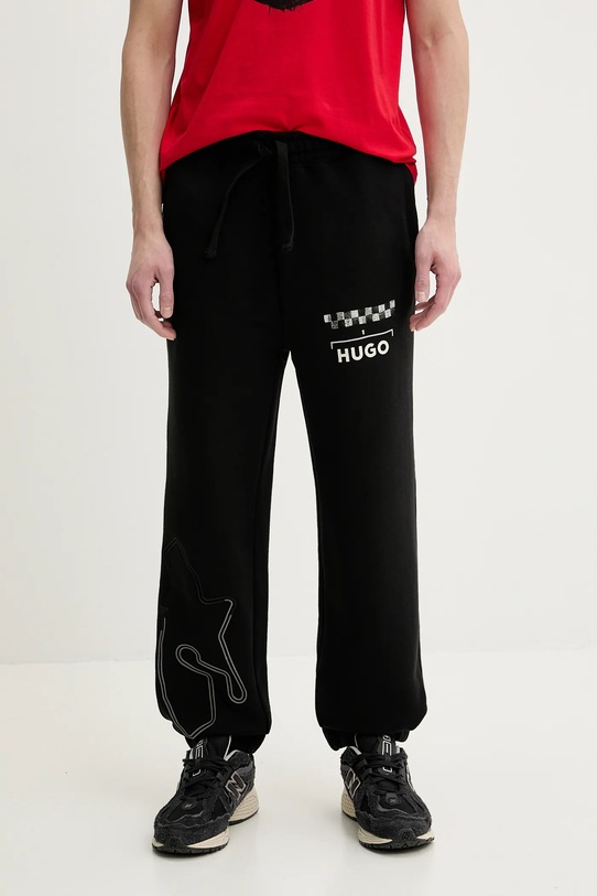 Tepláky HUGO pletenina černá 50531760