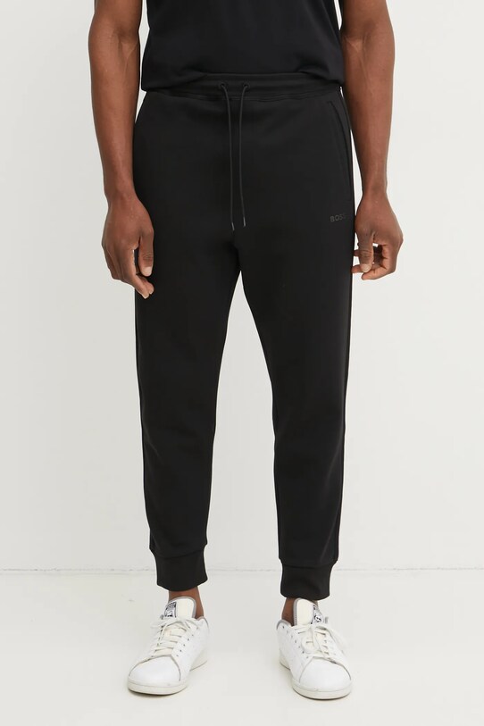 BOSS Green pantaloni de trening uni negru 50530030