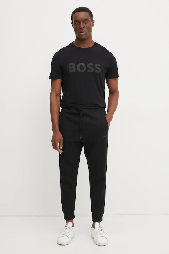 Spodnji del trenirke BOSS Green 50530030 črna SS25