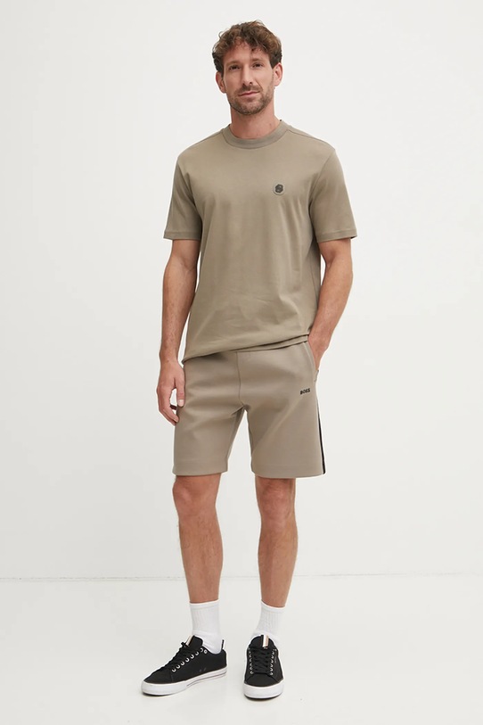 BOSS Green pantaloni scurti 50530051 bej SS25