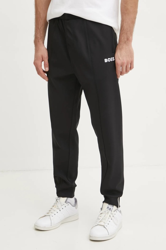 Boss Green pantaloni de trening tricotaj negru 50530724