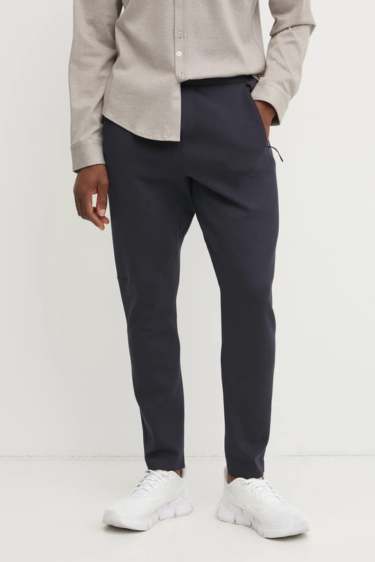 BOSS Green spodnie dresowe z elastanem granatowy 50537414