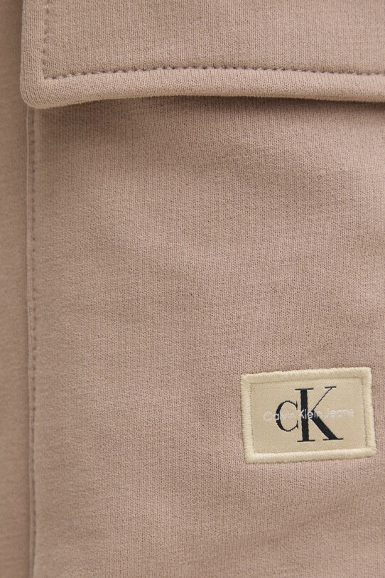 Бавовняні спортивні штани Calvin Klein Jeans J30J326762 бежевий