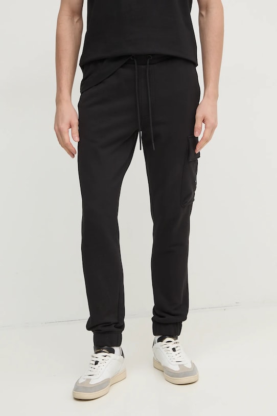 Calvin Klein Jeans pantaloni de trening din bumbac bumbac negru J30J326762