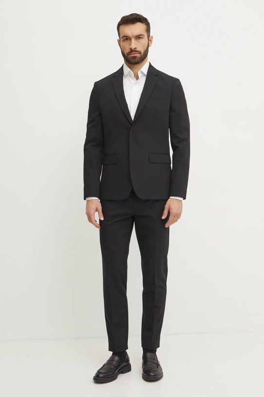 Calvin Klein pantaloni de lana K10K114347 negru SS25