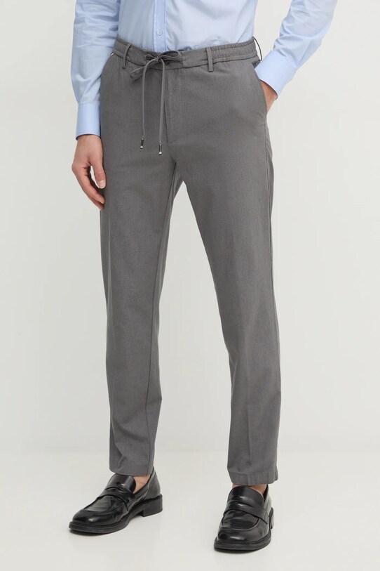 BOSS spodnie wzorzyste szary 50530856