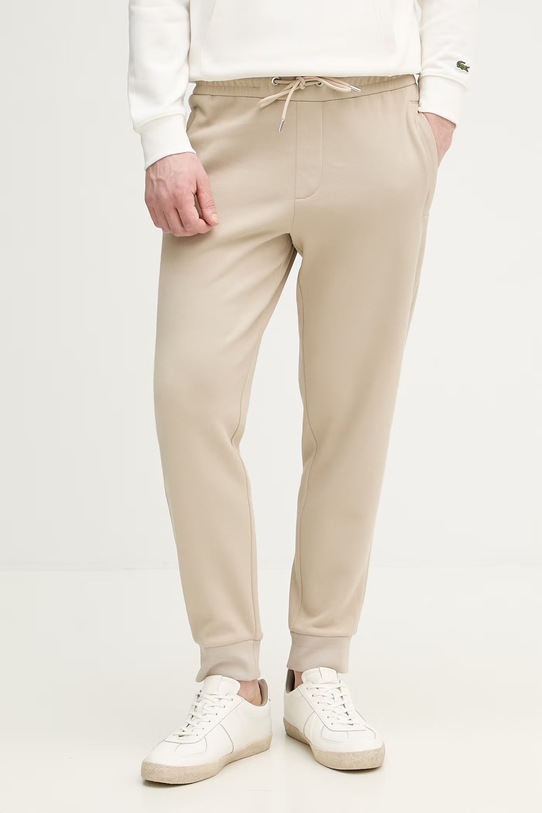BOSS teplákové nohavice pánske s bavlnou béžová 50532772