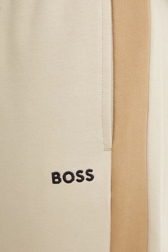 BOSS spodnie bawełniane lounge beżowy 50535786