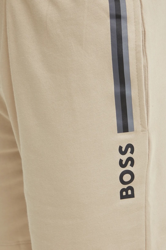 Bavlněné šortky BOSS béžová 50535837