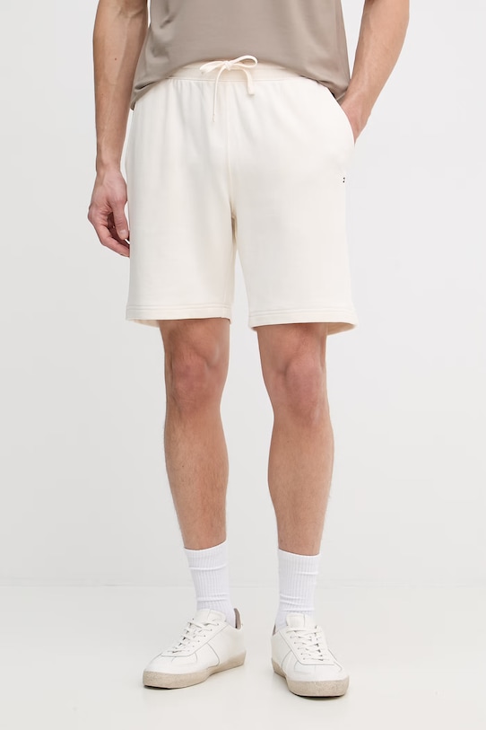 Tommy Hilfiger szorty dresowe męskie bawełniane beżowy MW0MW37240