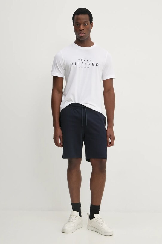 Памучен къс панталон Tommy Hilfiger MW0MW37240 тъмносин SS25