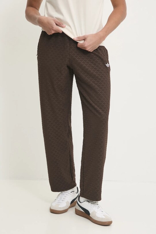 Спортивні штани adidas Originals Q12 MONOGRAM TR з еластаном коричневий JP4428