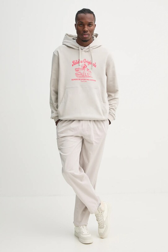 Бавовняні штани adidas Originals Wabash JD0673 бежевий SS25