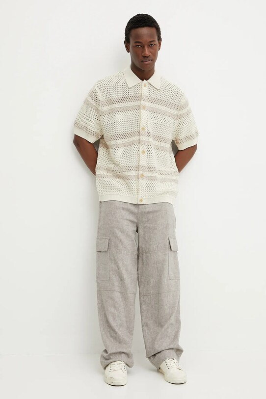 Ленен панталон IRO MP23ADRIANO бежов SS25