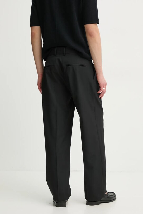 Odzież Drôle de Monsieur spodnie z domieszką wełny Le Pantalon Golfeur PERM.BP165.PL127.BL czarny