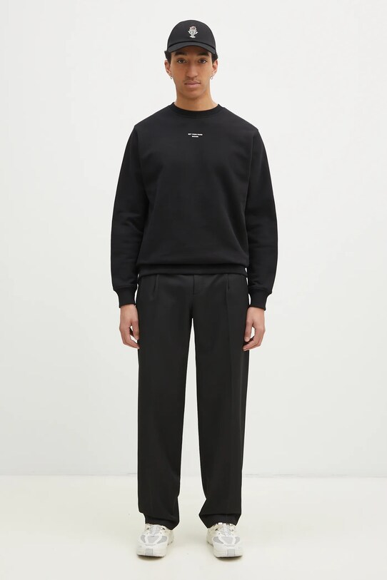 Drôle de Monsieur spodnie z domieszką wełny Le Pantalon Golfeur PERM.BP165.PL127.BL czarny