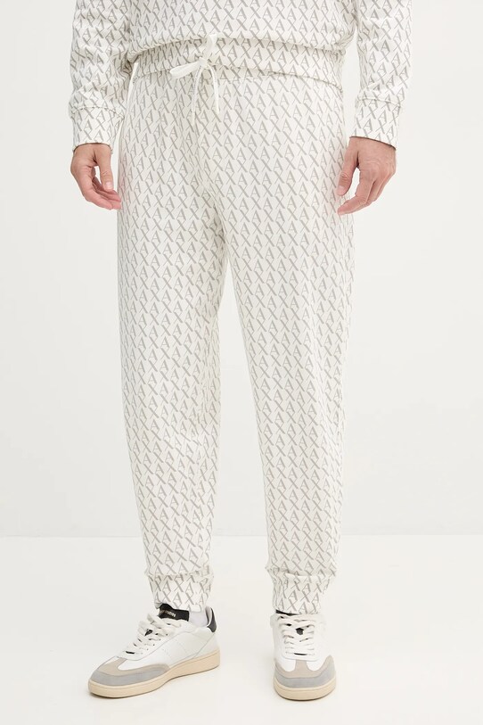 Armani Exchange pantaloni de trening din bumbac bumbac alb XM001226.AF11847.NOS