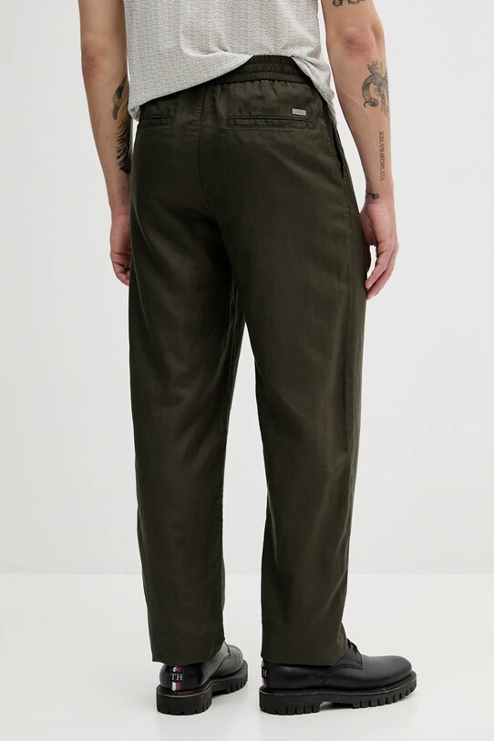 Oblečenie Nohavice s prímesou ľanu Armani Exchange XM000655.AF13180 zelená