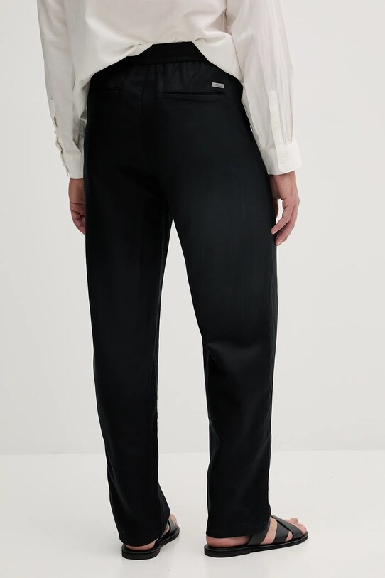 Îmbrăcăminte Armani Exchange pantaloni din amestec de in XM000655.AF13180 negru
