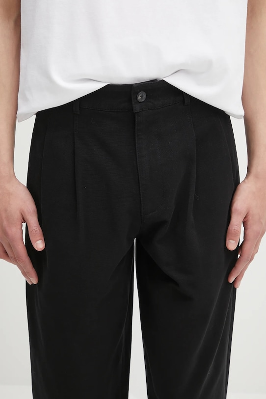 Bavlnené nohavice A.P.C. pantalon willow čierna COGBJ.F08486