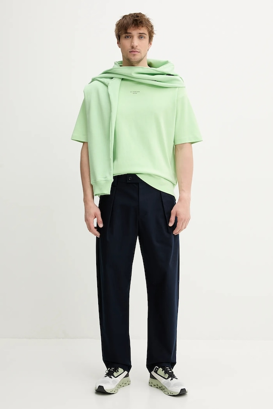 A.P.C. pantaloni de bumbac pantalon renato COHFU.H08428 bleumarin SS25