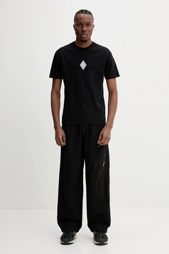 C.P. Company pantaloni de bumbac 18CMPA094A006475G negru SS25