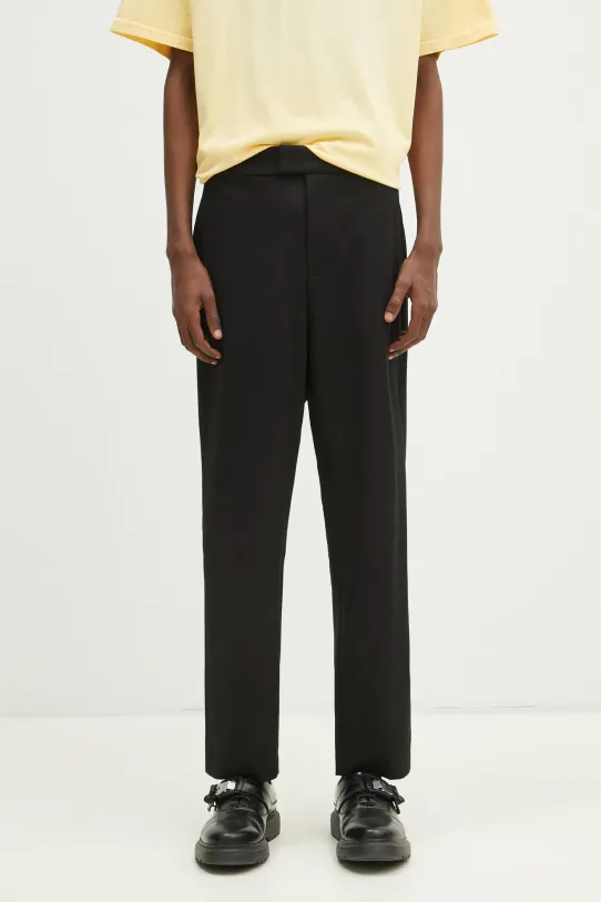 Represent pantaloni Smoking Pant cu elastan negru MLM51009.01