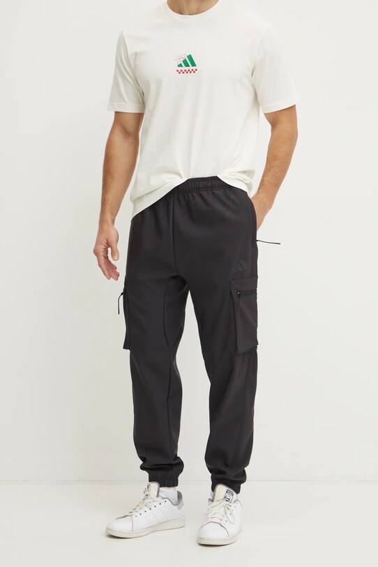 Tepláky adidas City Escape látka čierna JF3284